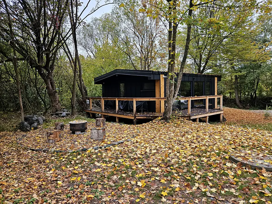Cabana Wild Crib între frunze de toamnă