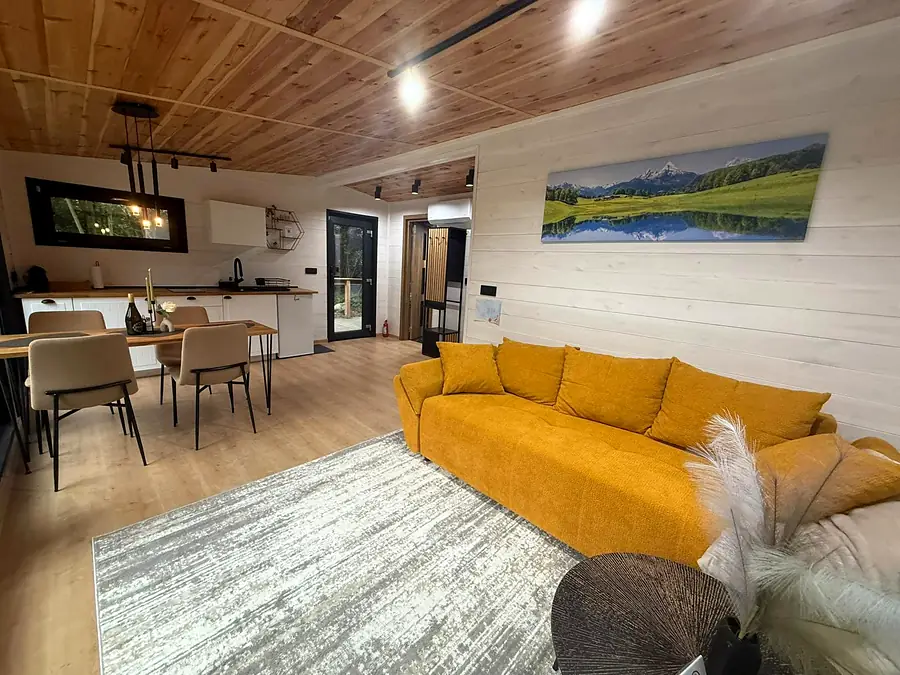 Living luminos cu canapea extensibilă, cabana Wild Crib